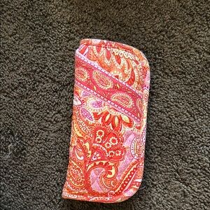 Vera Bradley Pink and Orange Paisley Sunglasses case